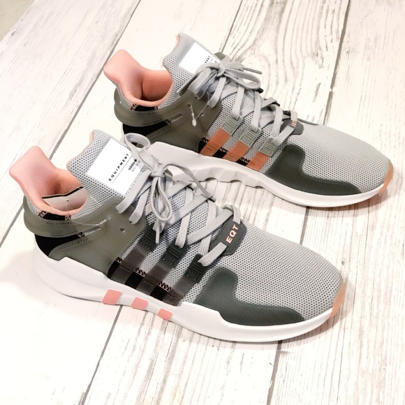 NEW Adidas Originals EQT Support ADV grey & coral - Picture 4 of 8